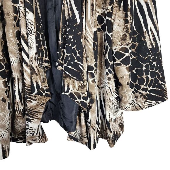 Dressbarn Women Animal Print Open Front Asymmetrical 3/4 Sleeve BlazerJacket - Picture 2 of 8